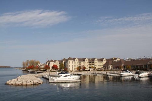 A view over the water of Stone Harbor Resort.