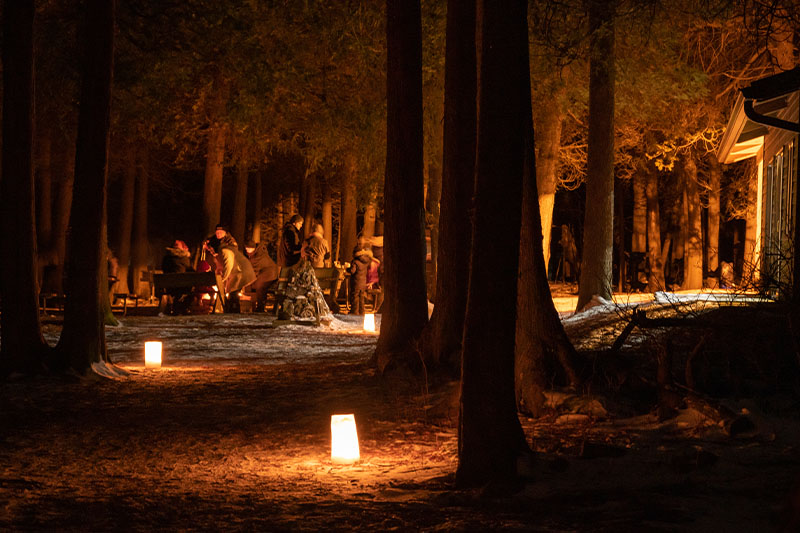 Winter Candlelight Hike & Ski at Whitefish Dunes State Park