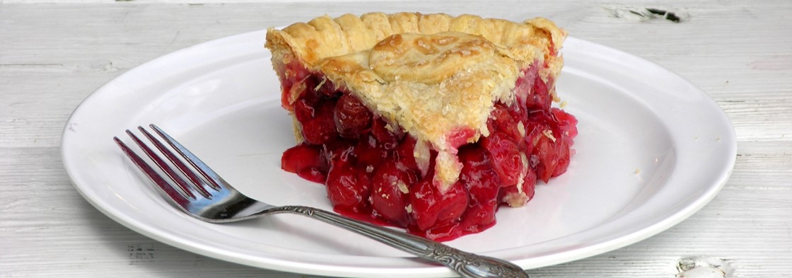 A slice of cherry pie.