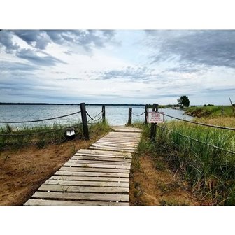 Boardwalk leading to the lake