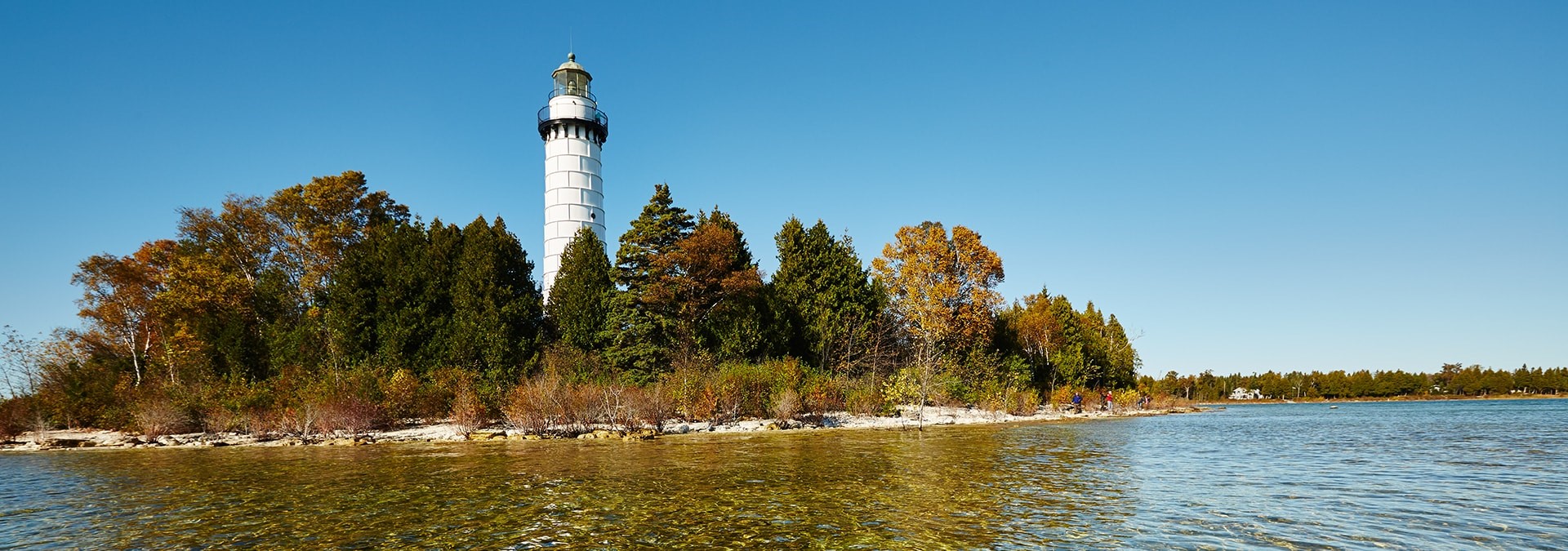 A lighthouse from the water.