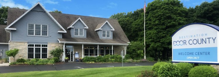 Exterior of the Destination Door County headquarters in Sturgeon Bay