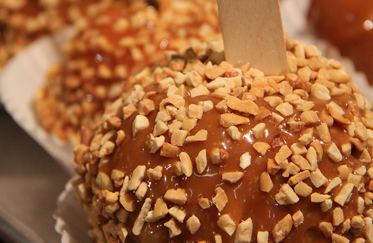 A caramel apple.